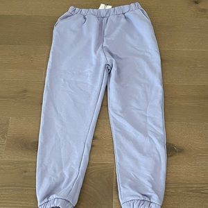 size large purple sweatpants